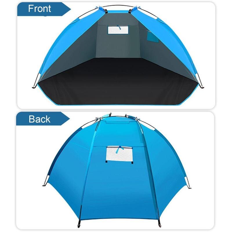 Cheap Goat Tents Portable Double Outdoor Shade Tent Large Space Breathable Easy Setup Beach Sun Protection Tent Blue Color