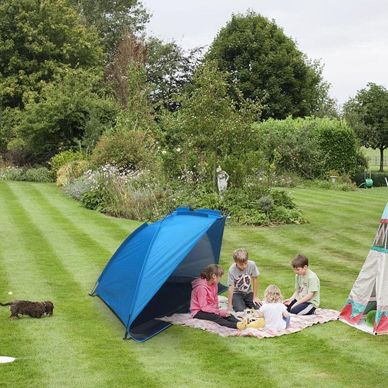 Cheap Goat Tents Portable Double Outdoor Shade Tent Large Space Breathable Easy Setup Beach Sun Protection Tent Blue Color