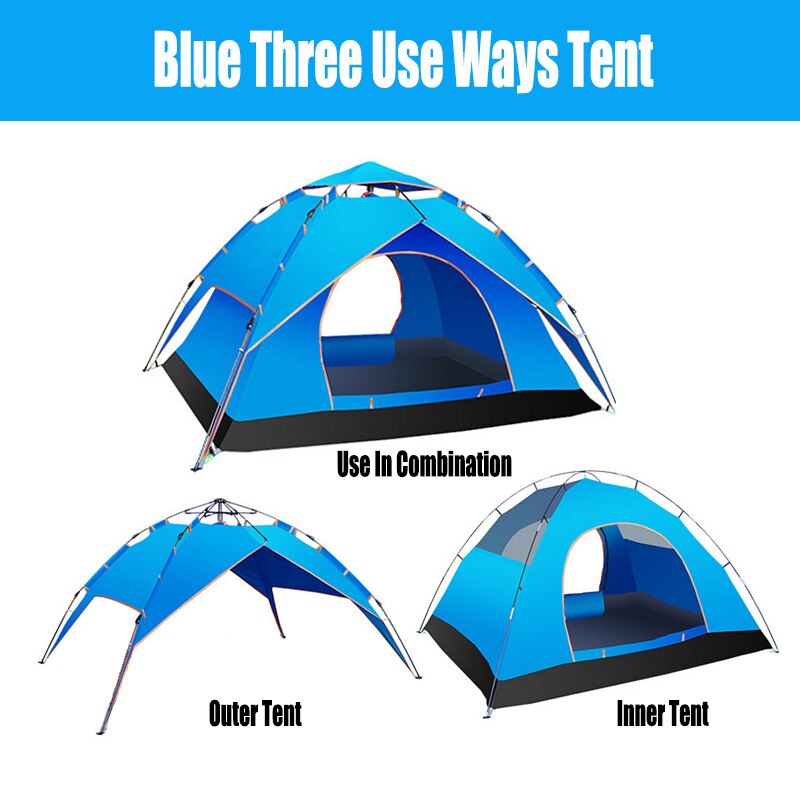 Cheap Goat Tents Portable Family Camping 2 Layers Tent Single Layer Use Suit For 3