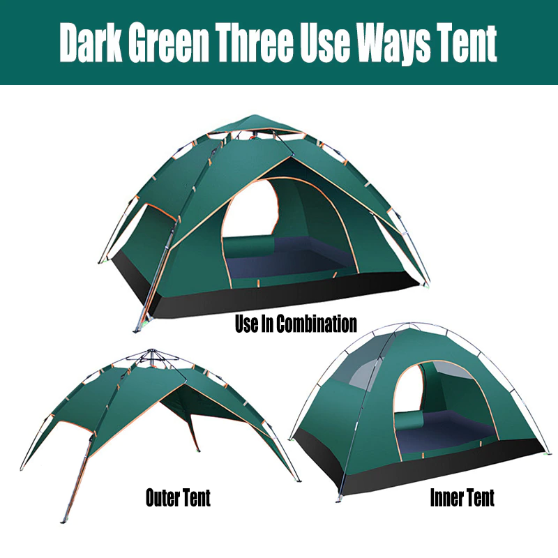 Cheap Goat Tents Portable Family Camping 2 Layers Tent Single Layer Use Suit For 3