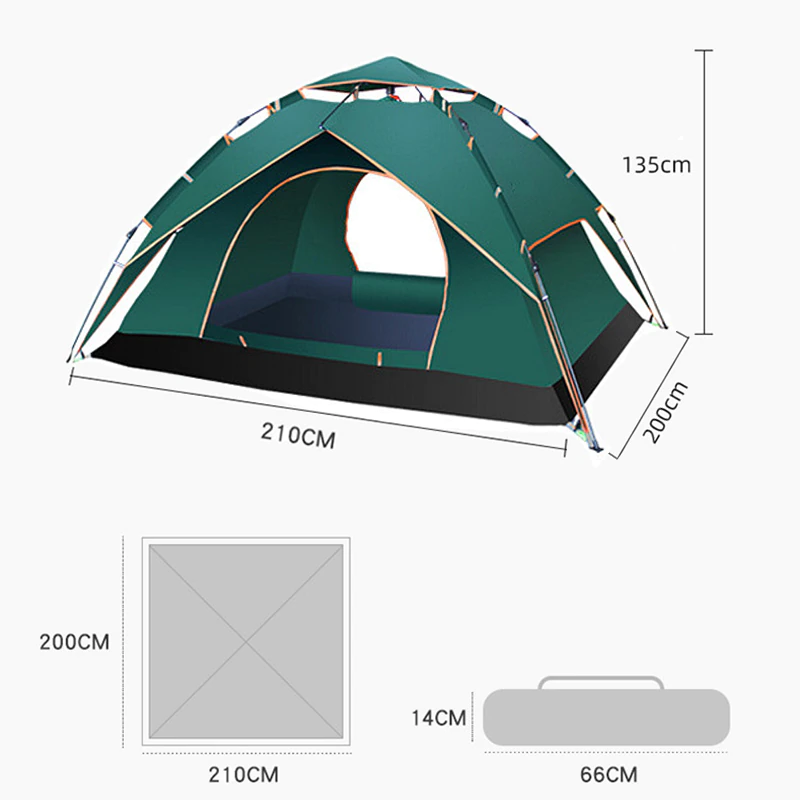 Cheap Goat Tents Portable Family Camping 2 Layers Tent Single Layer Use Suit For 3