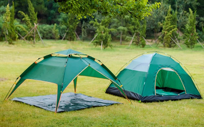 Cheap Goat Tents Portable Family Camping 2 Layers Tent Single Layer Use Suit For 3