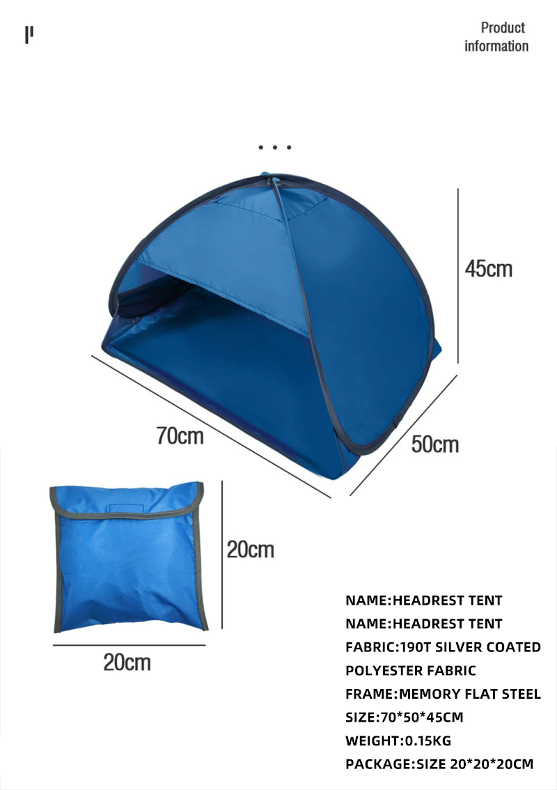 Cheap Goat Tents Portable Head Tent Beach Tent Mini Sun Shelters Windproof Waterproof With Mobile Phone Stand Lightweight Outdoor Lounge 2 Color