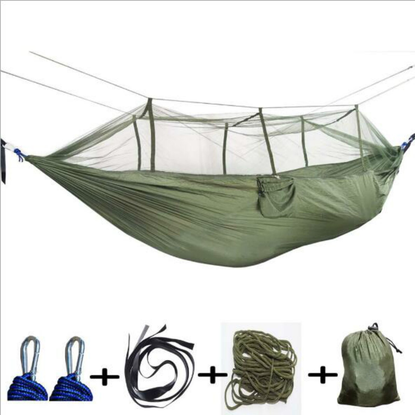 Cheap Goat Tents Portable Outdoor Camping Hammock With Mosquito Net High Strength Parachute Fabric Hanging Bed Hunting Sleeping Swing