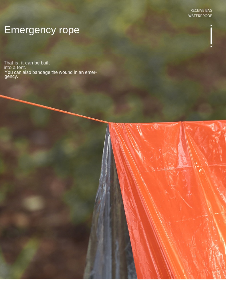 Cheap Goat Tents Portable Outdoor Camping Temporary Simple Sleeping Bag Warm Emergency Blanket Single Layer Aluminum Film Triangle Tent