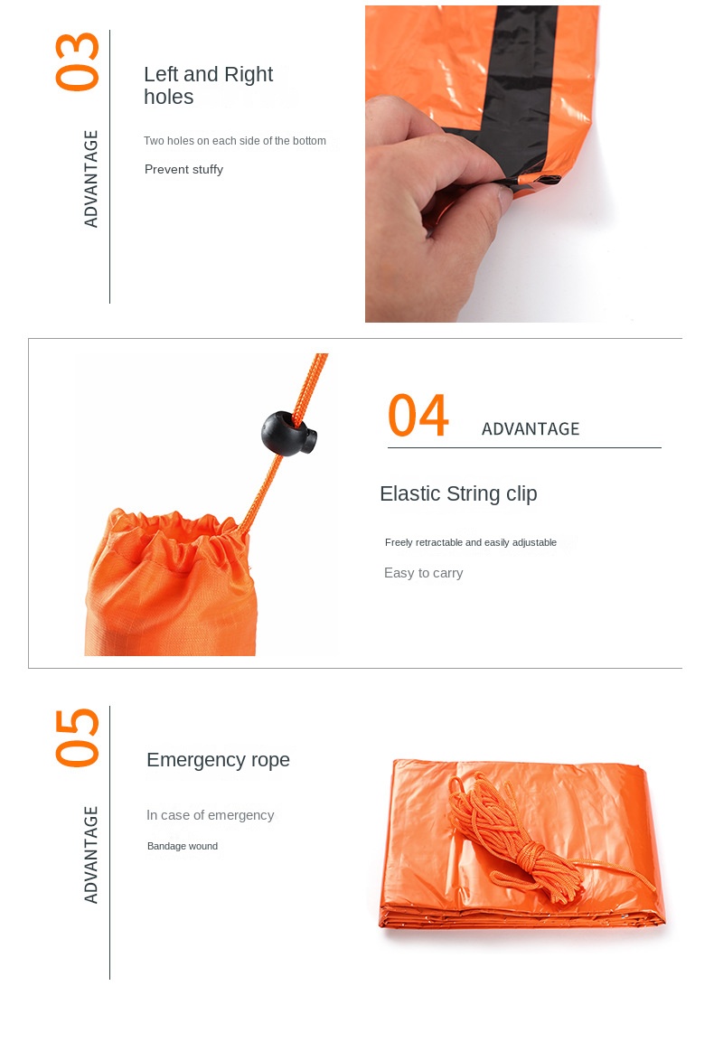Cheap Goat Tents Portable Outdoor Camping Temporary Simple Sleeping Bag Warm Emergency Blanket Single Layer Aluminum Film Triangle Tent