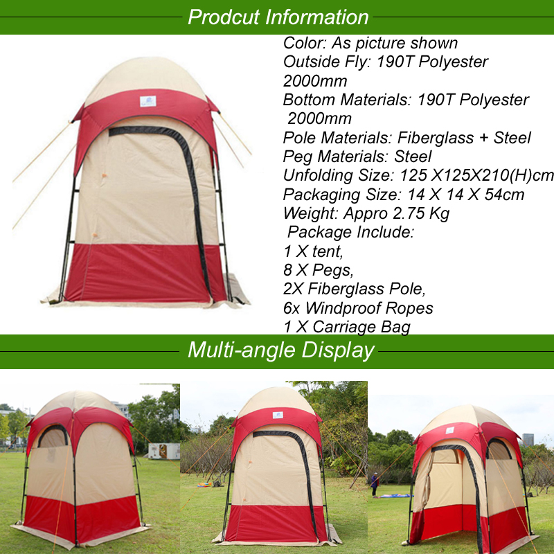 Cheap Goat Tents Portable Outdoor Camping Toilet Tent Uv Function Spray Tan Tent Movable Wc Bathroom Shower Dressing Privacy Changing Room Tent