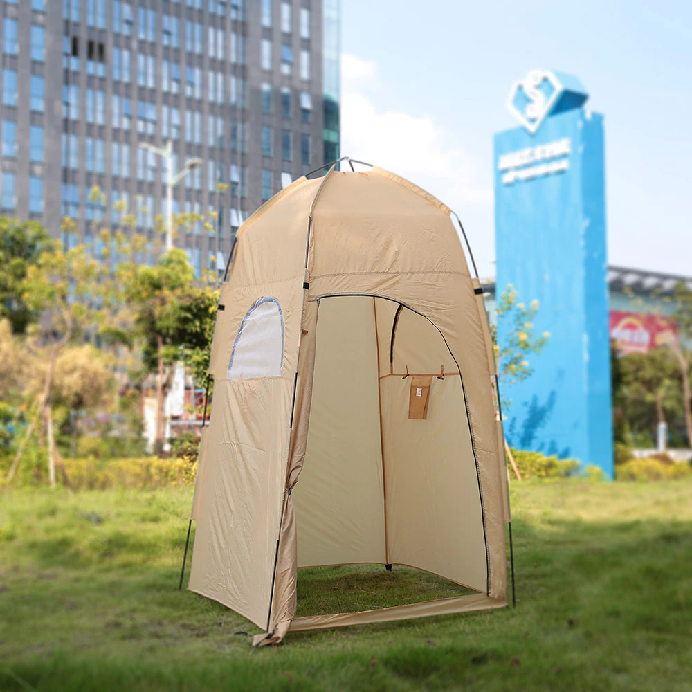 Cheap Goat Tents Portable Outdoor Shower Bath Changing Fitting Room Tent Shelter Camping Beach Privacy Toilet For Camping Tent Travel 2022
