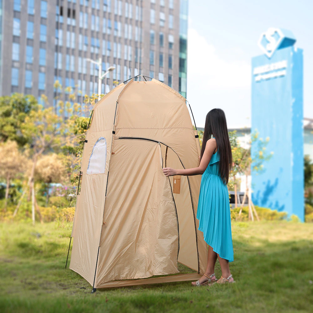 Cheap Goat Tents Portable Outdoor Shower Bath Changing Fitting Room Tent Shelter Camping Beach Privacy Toilet For Camping Tent Travel 2022
