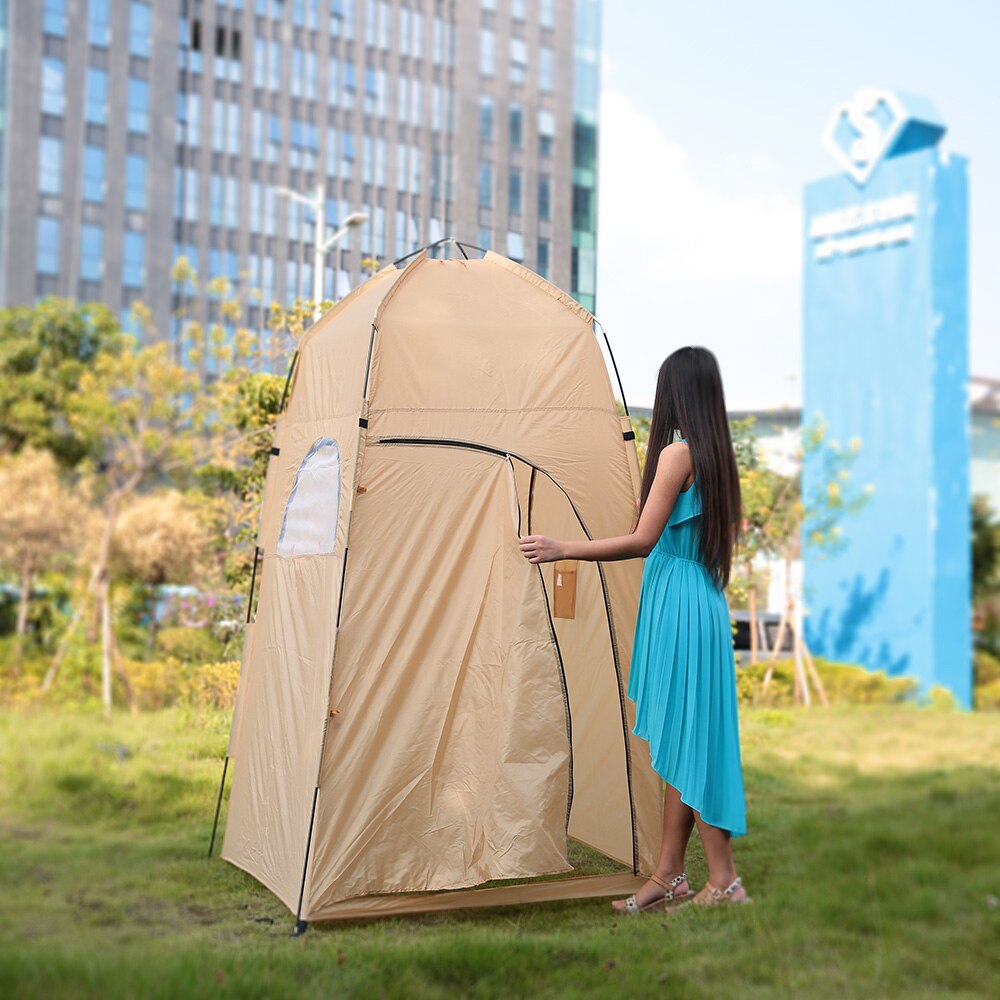 Cheap Goat Tents Portable Outdoor Shower Bath Changing Fitting Room Tent Shelter Camping Beach Privacy Toilet Waterproof Camping Tent