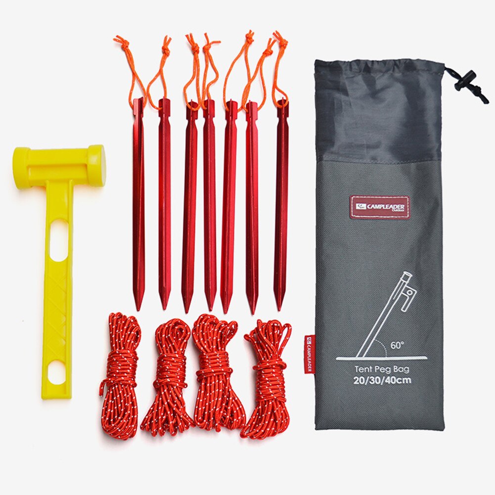 Cheap Goat Tents Portable Tent Pegs Bag Hammer Wind Rope Buckles Tent Nail Stake Storage Pouch Pocket For Outdoor Camping Climbing