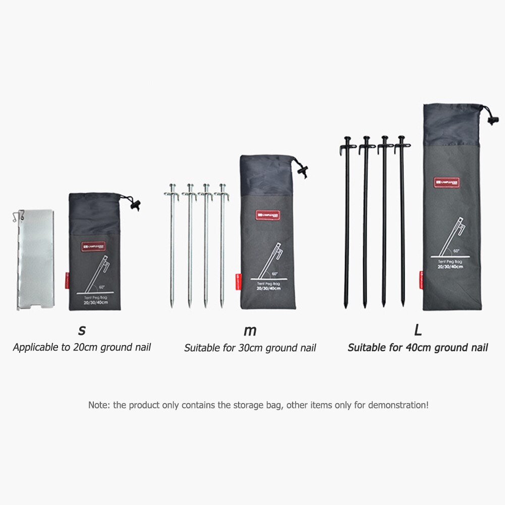 Cheap Goat Tents Portable Tent Pegs Bag Hammer Wind Rope Buckles Tent Nail Stake Storage Pouch Pocket For Outdoor Camping Climbing