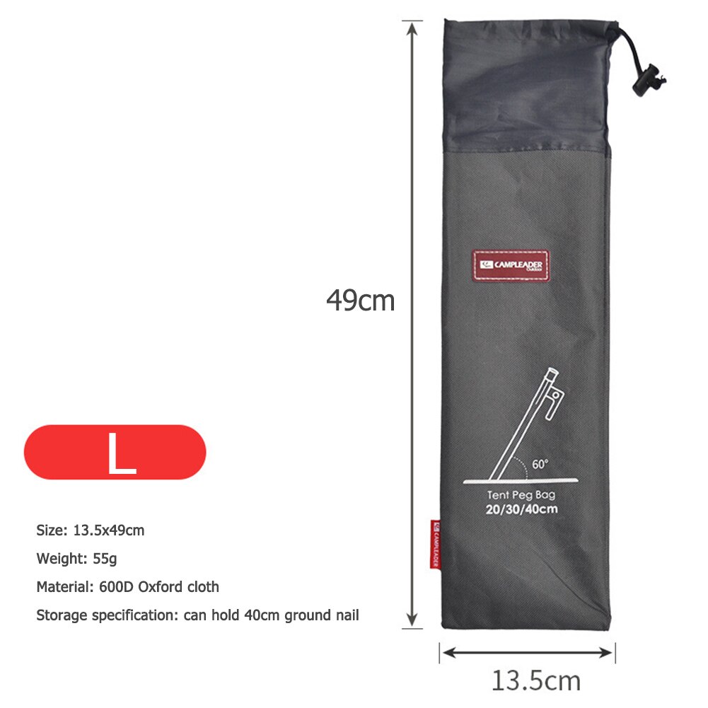 Cheap Goat Tents Portable Tent Pegs Bag Hammer Wind Rope Buckles Tent Nail Stake Storage Pouch Pocket For Outdoor Camping Climbing