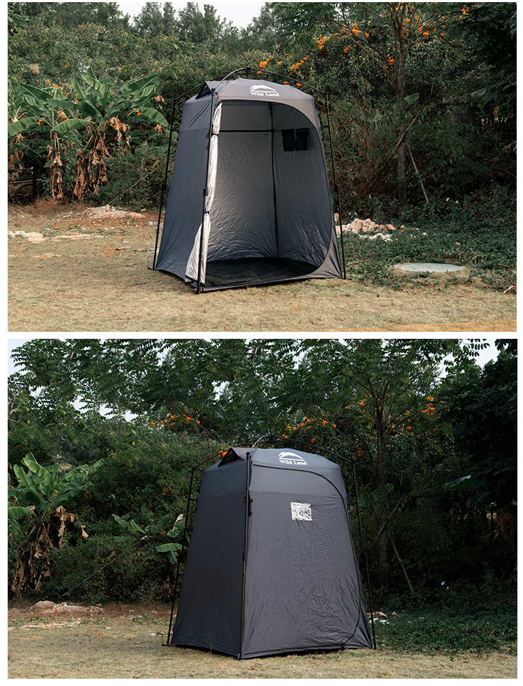 Cheap Goat Tents Portable Toilet Shower Tent Camping Equipment Tourist Awning Ultralight Tarp Hiking Washroom Outdoor Accessories Camp Supplies