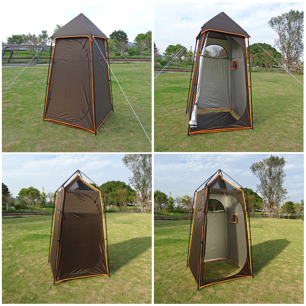 Cheap Goat Tents Portable Toilet Shower Tent Waterproof Outdoor Camping Hiking Beach Shelter Fishing Tents Tourism Privacy Dressing Changing Room