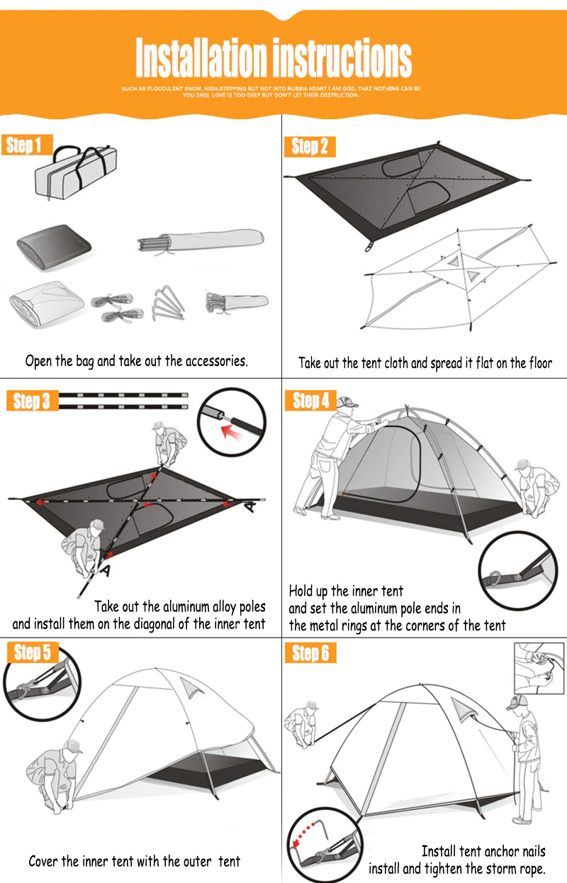 Cheap Goat Tents Portable Ultralight Camping Tent 2 Persons Cycling Tent Double Layers Waterproof Aluminum Pole 3 Season Camping Tent