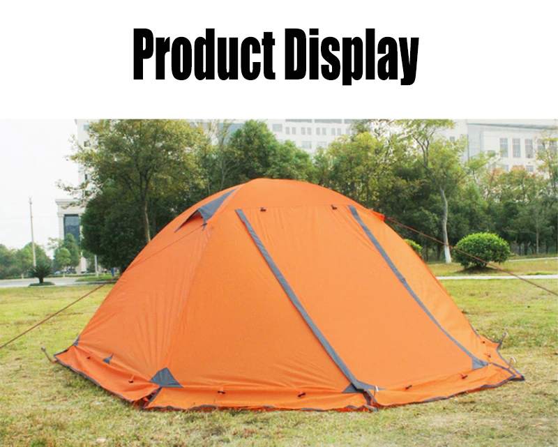 Cheap Goat Tents Portable Ultralight Camping Tent 2 Persons Cycling Tent Double Layers Waterproof Aluminum Pole 3 Season Camping Tent
