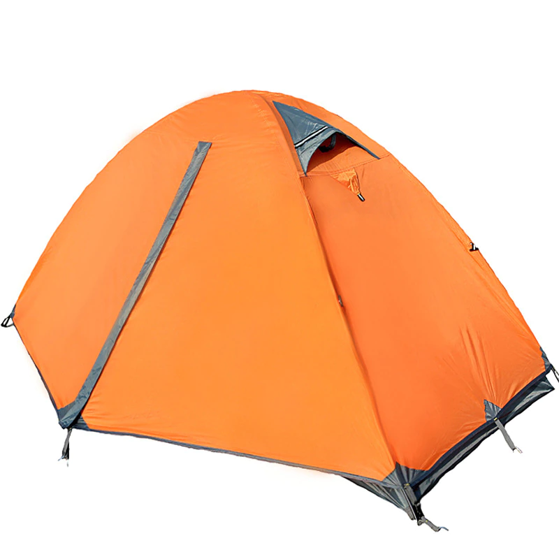 Cheap Goat Tents Portable Ultralight Camping Tent 2 Persons Cycling Tent Double Layers Waterproof Aluminum Pole 3 Season Camping Tent