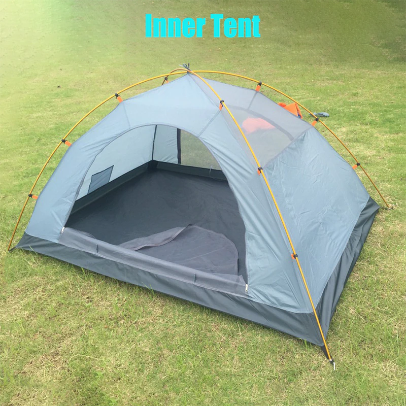 Cheap Goat Tents Portable Ultralight Camping Tent 2 Persons Cycling Tent Double Layers Waterproof Aluminum Pole 3 Season Camping Tent