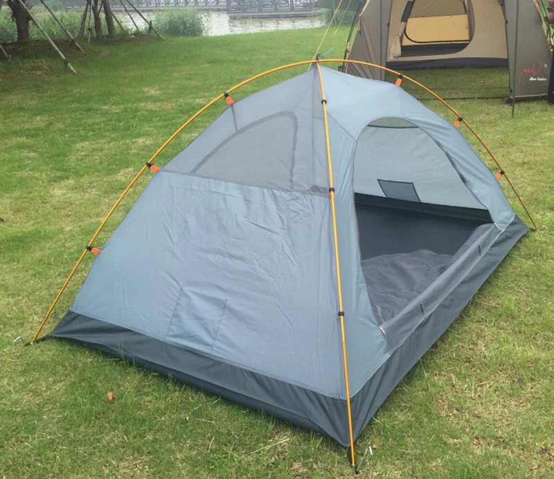 Cheap Goat Tents Portable Ultralight Camping Tent 2 Persons Cycling Tent Double Layers Waterproof Aluminum Pole 3 Season Camping Tent
