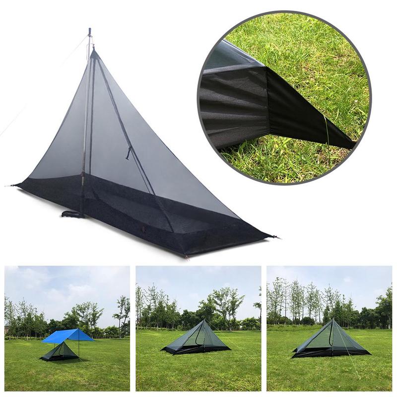 Cheap Goat Tents Portable Ultralight Camping Tent Mosquito Repellent Insect Net Mesh Shelter Pyramid Outdoor Tent Camping Net Outdoor Mesh B X8x2