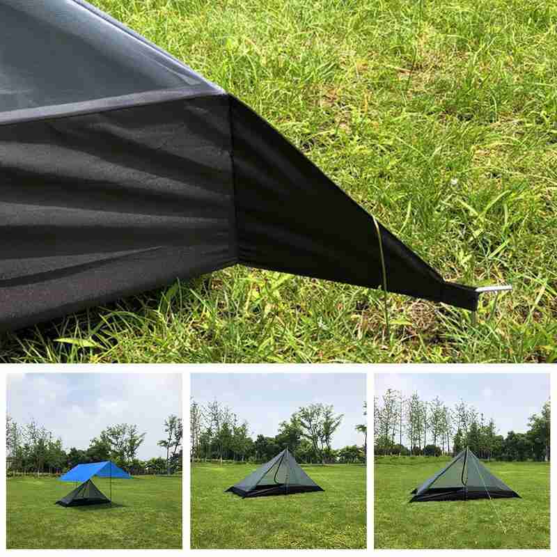 Cheap Goat Tents Portable Ultralight Camping Tent Mosquito Repellent Insect Net Mesh Shelter Pyramid Outdoor Tent Camping Net Outdoor Mesh B X8x2