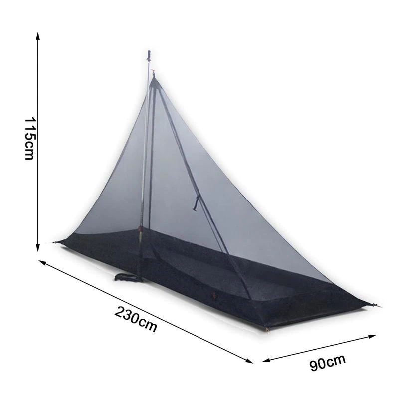 Cheap Goat Tents Portable Ultralight Camping Tent Mosquito Repellent Insect Net Mesh Shelter Pyramid Outdoor Tent Camping Net Outdoor Mesh B X8x2