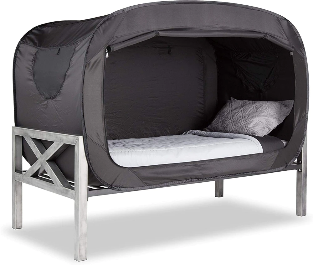 Cheap Goat Tents Privacy Space Pop Single Bed Tent Sleeping Tents Indoor Pop Up Portable Frame Curtains Breathable Cottage Reducing Light