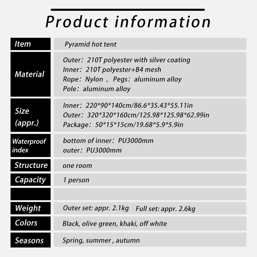 Cheap Goat Tents Pyramid Tent Fly With Chimney Hole Teepee Tent Camping Tipi For Adults Outdoor Ultralight Waterproof One Person Indian Hot Tent