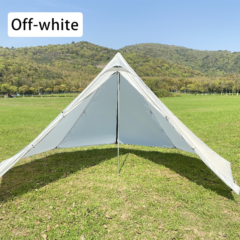 Cheap Goat Tents Pyramid Tent Fly With Chimney Hole Teepee Tent Camping Tipi For Adults Outdoor Ultralight Waterproof One Person Indian Hot Tent