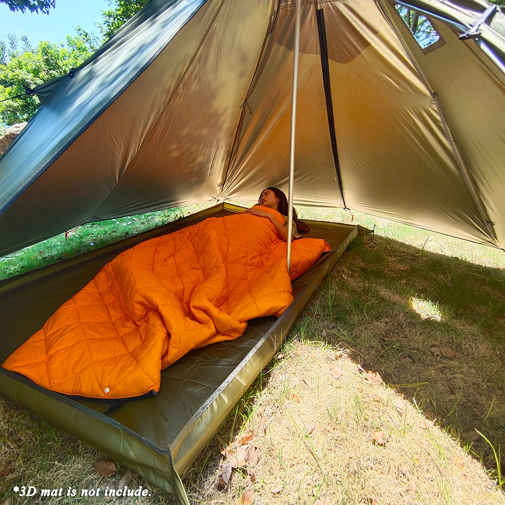 Cheap Goat Tents Pyramid Tent Fly With Chimney Hole Teepee Tent Camping Tipi For Adults Outdoor Ultralight Waterproof One Person Indian Hot Tent