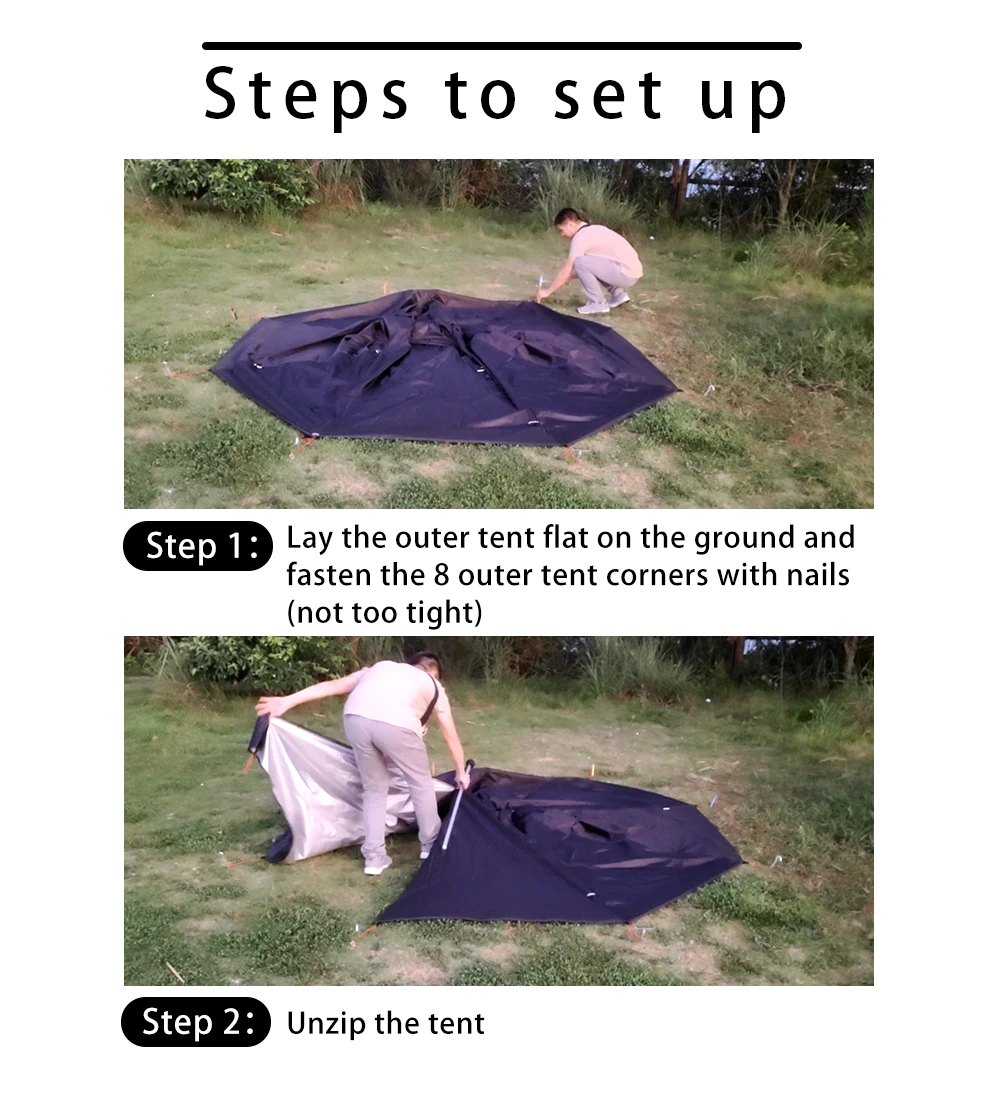 Cheap Goat Tents Pyramid Tent Fly With Chimney Hole Teepee Tent Camping Tipi For Adults Outdoor Ultralight Waterproof One Person Indian Hot Tent