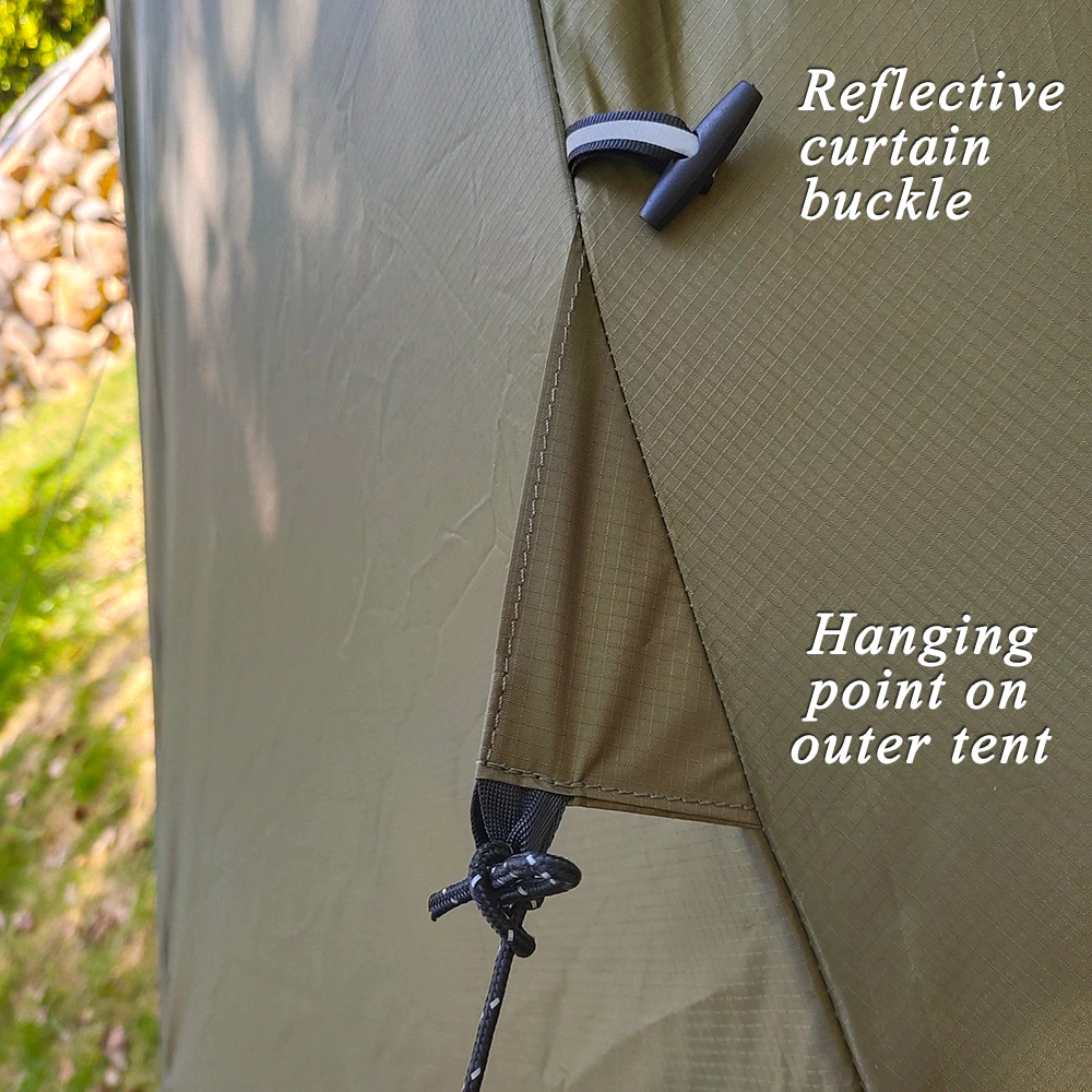 Cheap Goat Tents Pyramid Tent Fly With Chimney Hole Teepee Tent Camping Tipi For Adults Outdoor Ultralight Waterproof One Person Indian Hot Tent