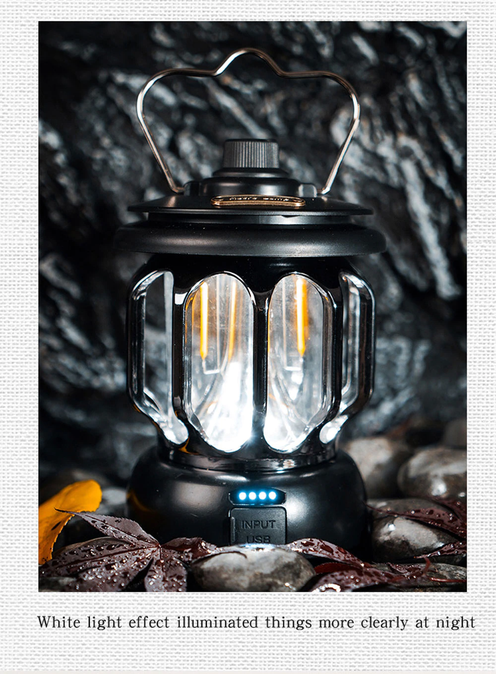 Cheap Goat Tents Retro Portable Camping Lantern 6000mah Outdoor Kerosene Vintage Camp Lamp 3 Lighting Modes Tent Light For Hiking Climbing Yard