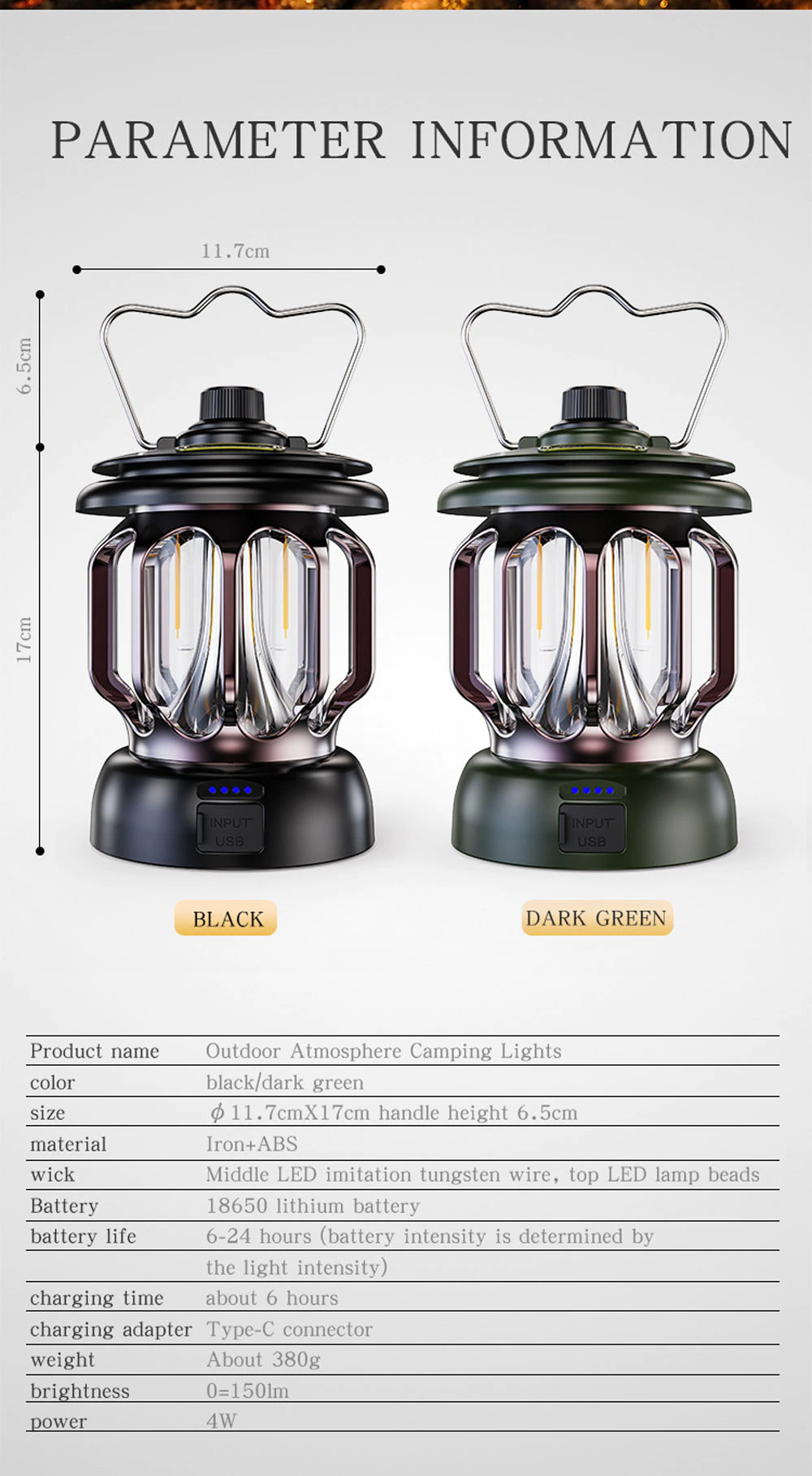 Cheap Goat Tents Retro Portable Camping Lantern 6000mah Outdoor Kerosene Vintage Camp Lamp 3 Lighting Modes Tent Light For Hiking Climbing Yard