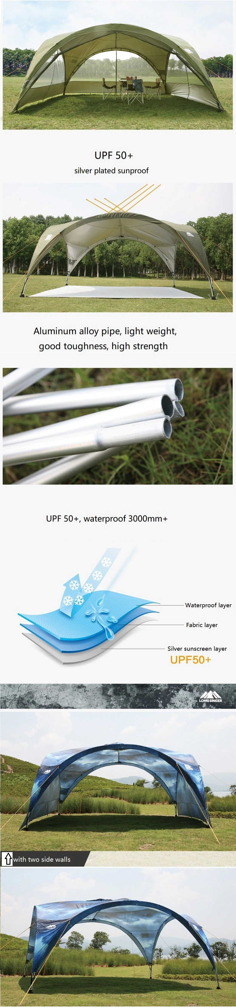 Cheap Goat Tents Summer Outdoor Super Large Camping Tent Canopy Tent Awning Advertising Tents Pergola Beach Tent Ultralarge Anti