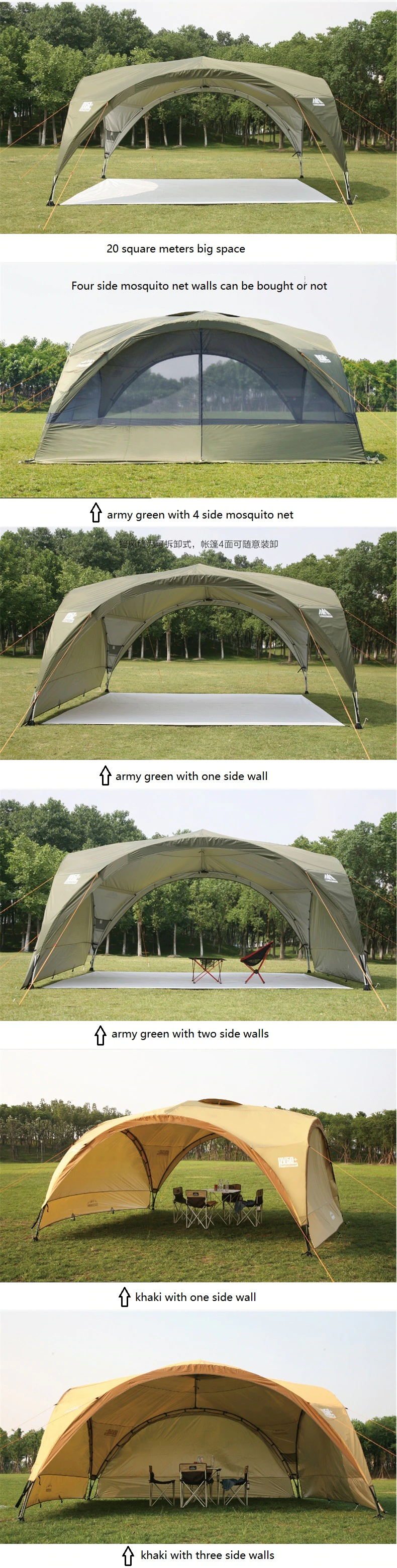 Cheap Goat Tents Summer Outdoor Super Large Camping Tent Canopy Tent Awning Advertising Tents Sun Shelter Beach Tent Ultralarge Anti
