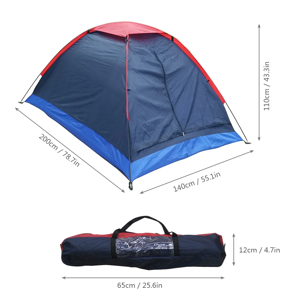 Cheap Goat Tents Summer Portable 2 People Tent Outdoor Travel Camping Tent For Outdoor Camping Hiking Fishing Easy Install Tent With Carry Bag