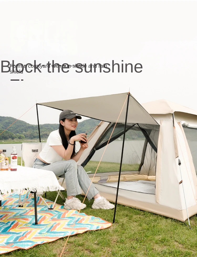 Cheap Goat Tents Swolf Outdoor Automaticfully Tent 5~8 Person Beach Quick Open Folding Camping Double Rainproof Camping Shelters One Bedroom