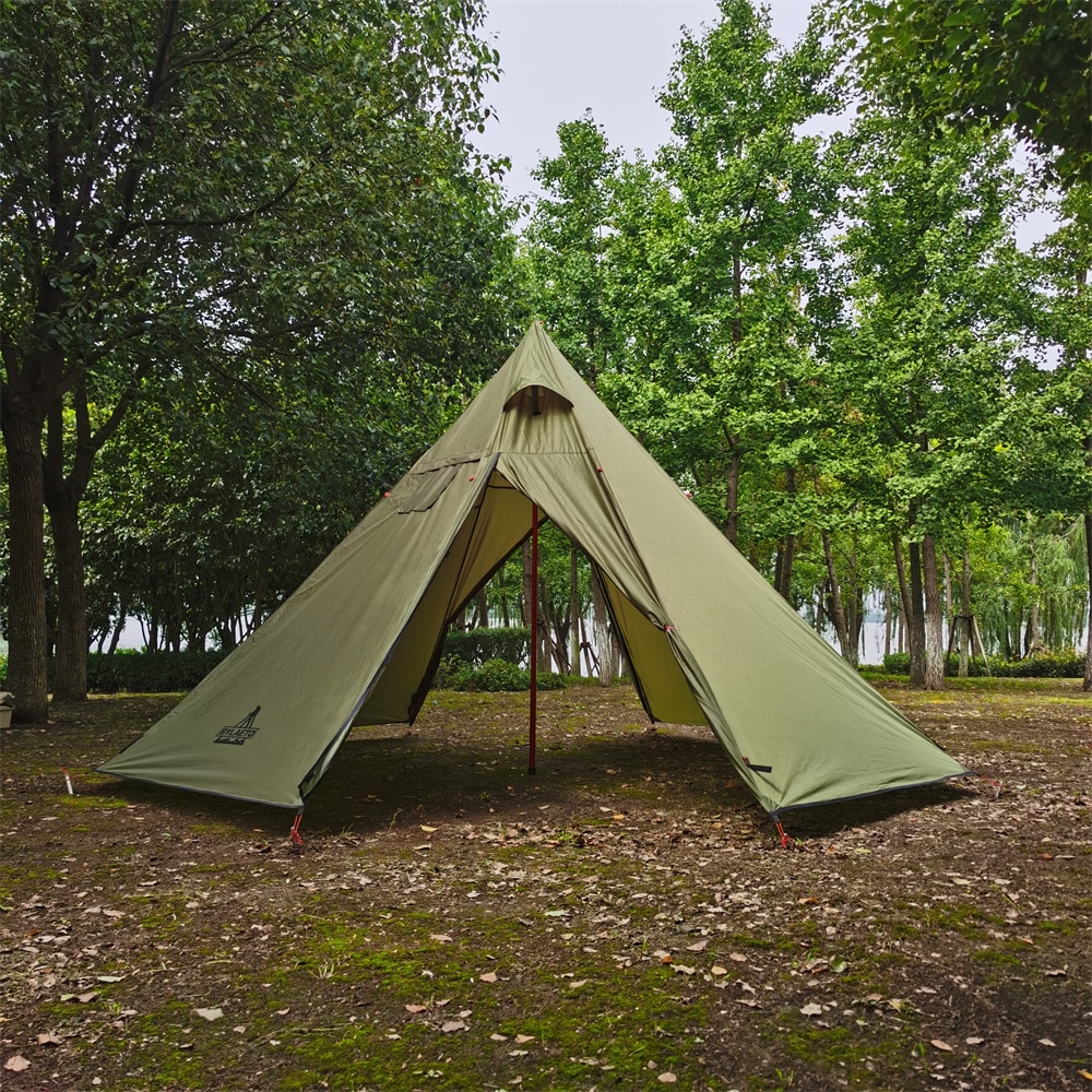 Cheap Goat Tents Sylaeto Ultralight Stove Tent With Stove Jack 400cm Height Adjustable Tipi Hot Camping Backpacking Gear