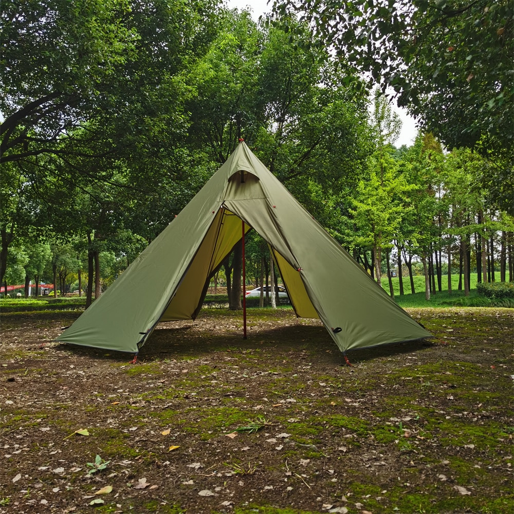 Cheap Goat Tents Sylaeto Ultralight Stove Tent With Stove Jack 400cm Height Adjustable Tipi Hot Camping Backpacking Gear