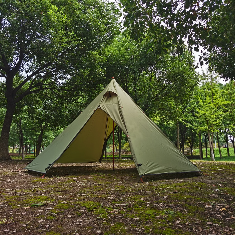 Cheap Goat Tents Sylaeto Ultralight Stove Tent With Stove Jack 400cm Height Adjustable Tipi Hot Camping Backpacking Gear