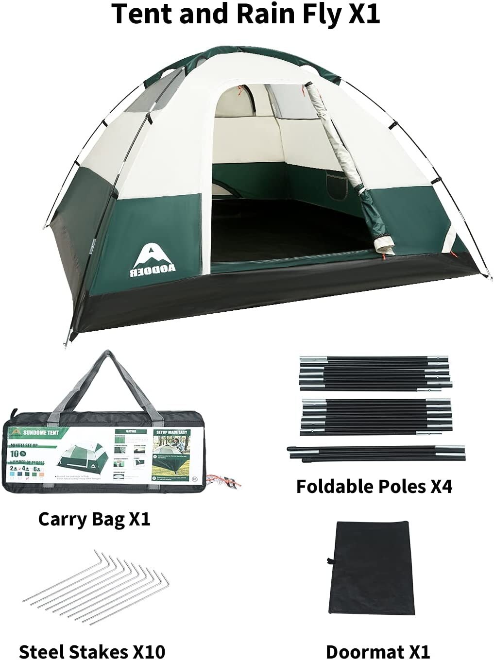 Cheap Goat Tents Tanxianzhe Camping Tent Family Tent Double Layer, Lightweight Waterproof Tent With Top Umbrella And Carry Bag
