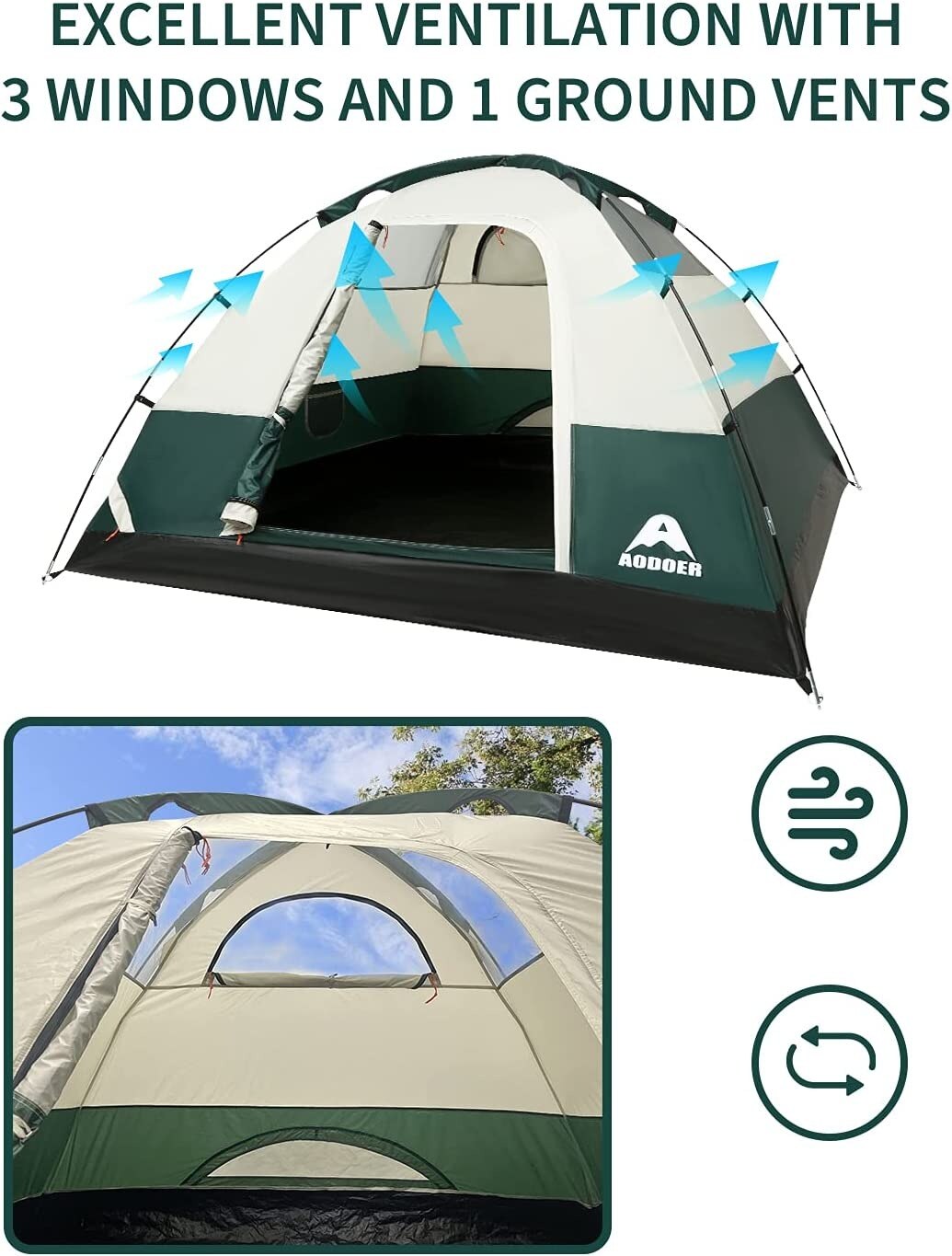 Cheap Goat Tents Tanxianzhe Camping Tent Family Tent Double Layer, Lightweight Waterproof Tent With Top Umbrella And Carry Bag