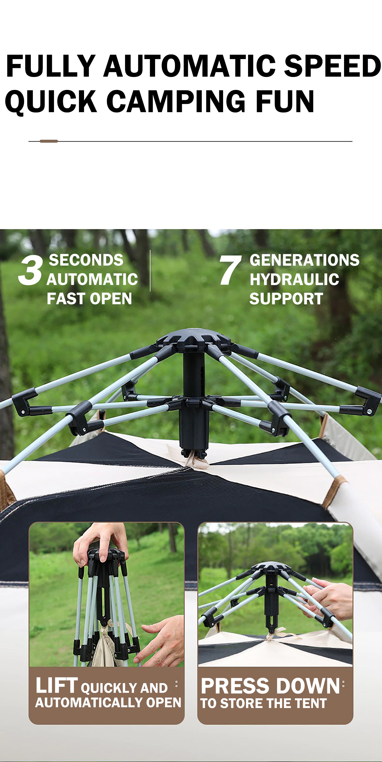 Cheap Goat Tents Tanxianzhe Outdoor Picnic Camping Portable Folding Main Hall Canopy Hexagonal Vinyl Tent Thickened Sunscreen And Rainproof
