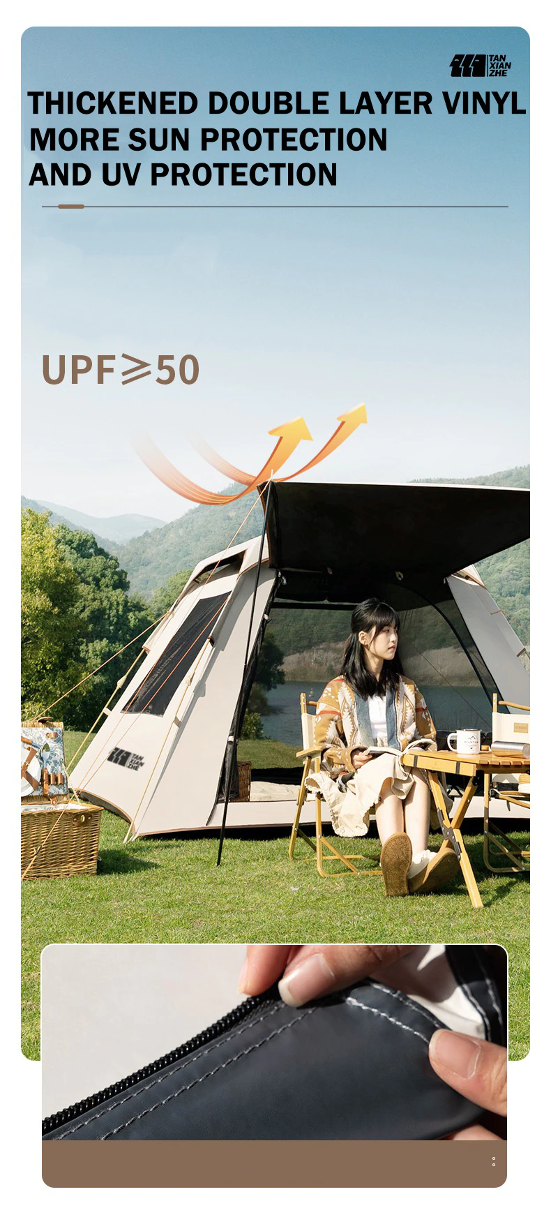 Cheap Goat Tents Tanxianzhe Outdoor Picnic Camping Portable Vinyl Tent Outdoor Sunscreen And Rainproof Multifunctional Suitable For Householdtent