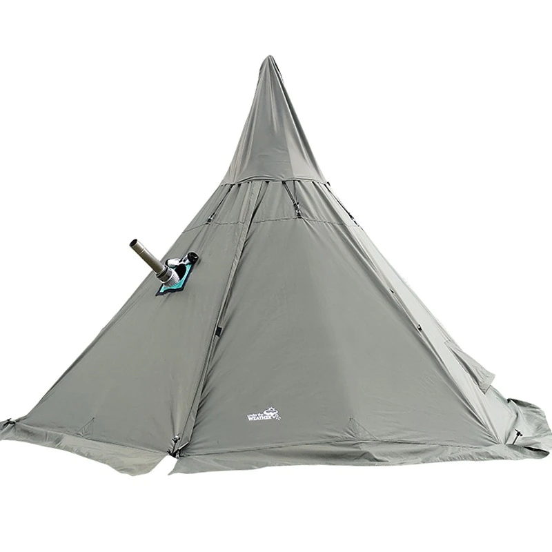 Cheap Goat Tents Teepee Tent For Winter Canvas With Wood Stove Jack For Cold Weather For 3 4 Person 134x134x94