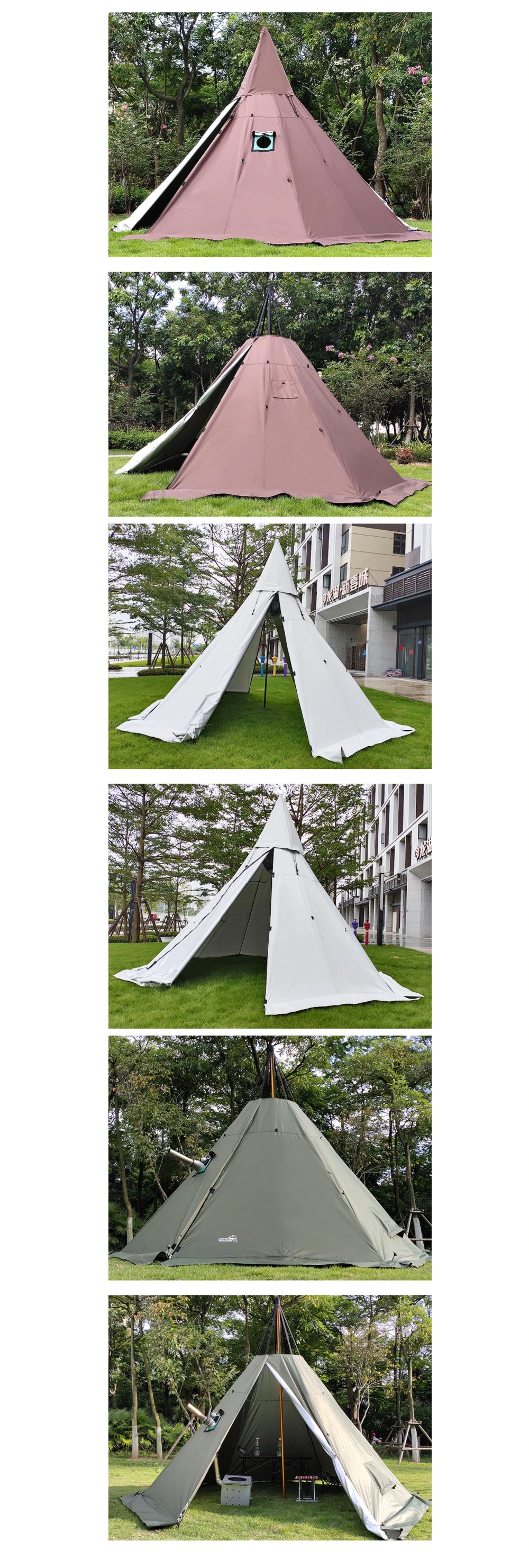 Cheap Goat Tents Teepee Tent For Winter Canvas With Wood Stove Jack For Cold Weather For 3 4 Person 134x134x94