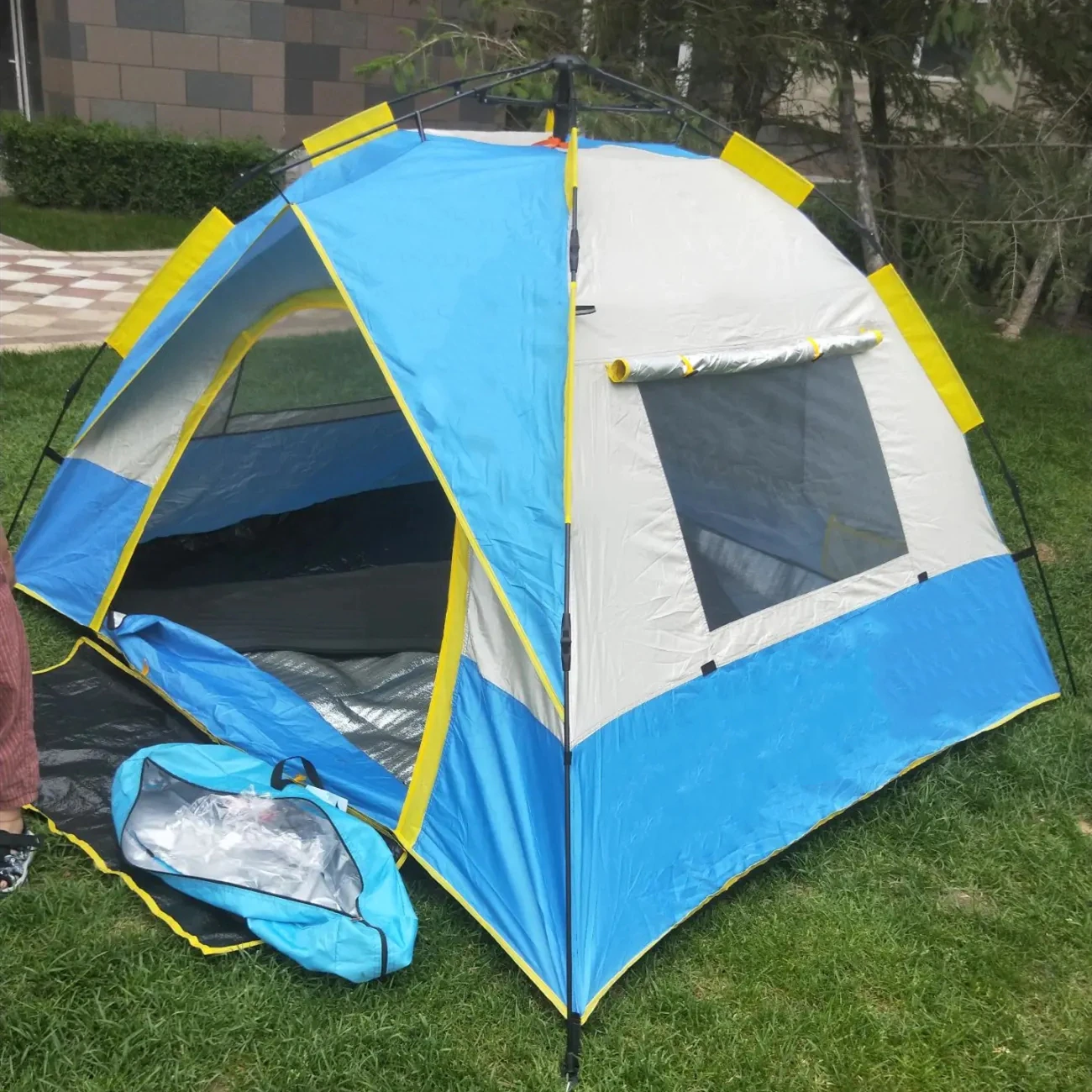 Cheap Goat Tents Tent Outdoor Folding Small House Home Single Double Field Camping Camping Supplies Rainproof Sunscreen Room Fully Automatic
