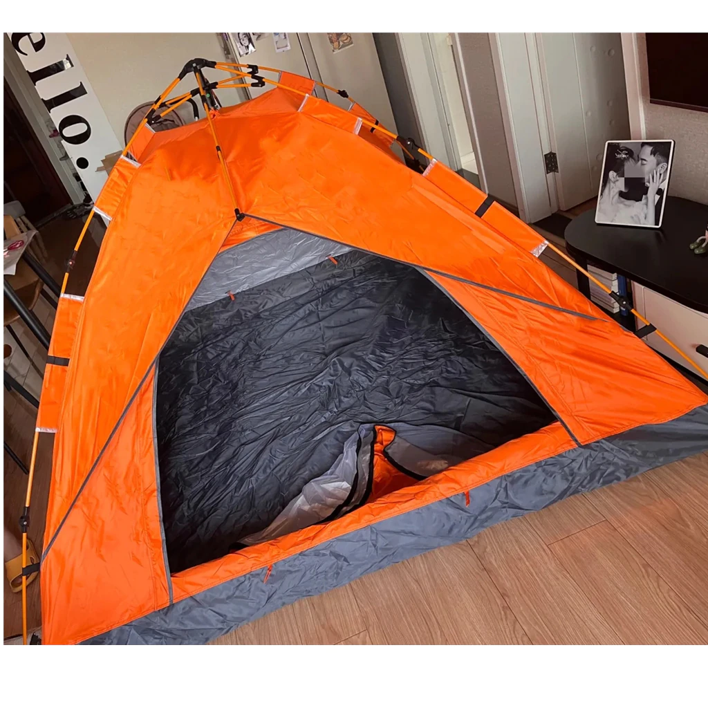 Cheap Goat Tents Tent Outdoor Folding Small House Home Single Double Field Camping Camping Supplies Rainproof Sunscreen Room Fully Automatic